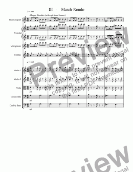 page one of III  March-Rondo  3rd Mvt. Music for Metalophones
