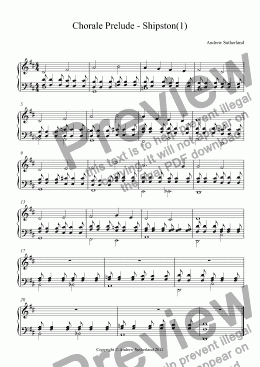 page one of Chorale Prelude - Shipston(1)