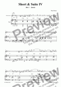 page one of Short & Suite 4 (solo inst + Piano)