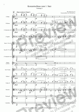 page one of Bruch: Violin Concerto No. 1 in G Minor, Op. 26: I. concert ending by Yoon Jae Lee (Version A for Orchestra)