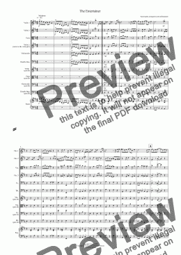 page one of The Entertainer for Beginner and Advanced String Orchestra