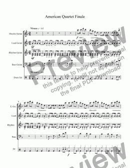 page one of American Quartet Finale