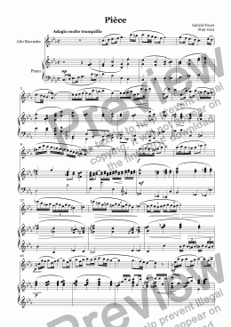 page one of Pièce (Faure)