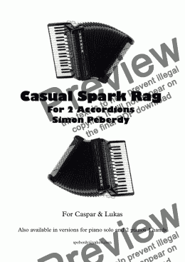page one of Casual Spark Rag for 2 Accordions