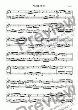 page one of J.S.Bach - Goldberg Variations 27