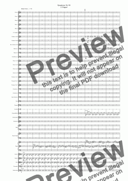 page one of Symphony No 98 Organ Symphony 2nd movt - Fugue!