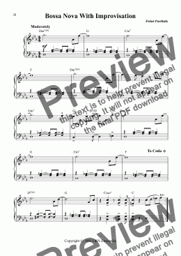 page one of Bossa Nova With Improvisation