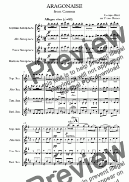 page one of ARAGONAISE from Carmen