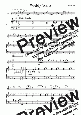 page one of Wieldy Waltz (Flute & Piano)