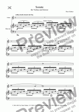 page one of Sonate fuer Violine und Klavier