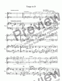 page one of Tango in D