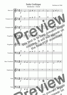 page one of Suite Gothique - Introduction Choral