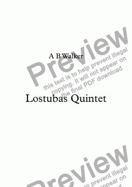 page one of Lostubas (Brass Quintet)