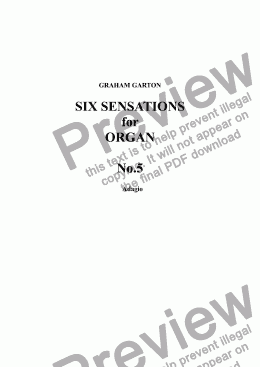 page one of SIX SENSATIONS V see under ORGAN - 3-Man. & Ped.
