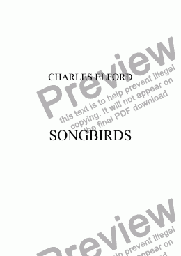 page one of SONGBIRDS