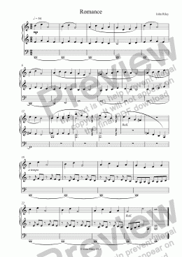 page one of Romance (Organ). Soundfile performed and recorded by Carson Cooman.