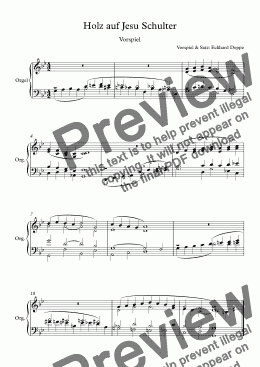 page one of ’Holz auf Jesu Schultern’ Choral Vorspiel & Satz ( Band 3)