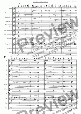 page one of Recessional (for Wind Band)