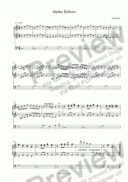 page one of Alpine Echoes (Organ)