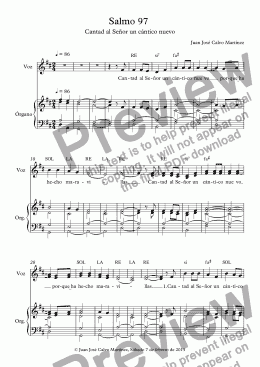 page one of Salmo 97-Cantad al Señor un cántico nuevo