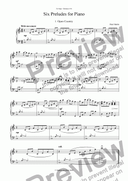 page one of Six Preludes for Piano
