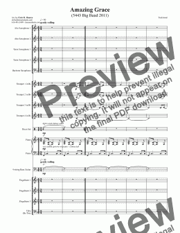 page one of Amazing Grace (5443 Big Band 2011)