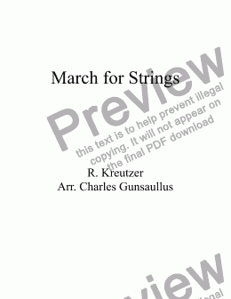 page one of March for Strings