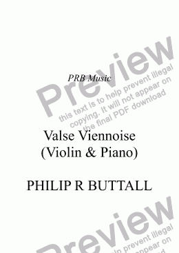 page one of Valse Viennoise (Violin & Piano)