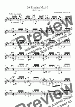 page one of 20 Etudes: No.10