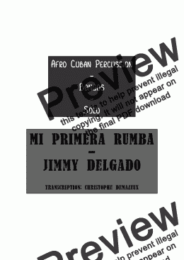 page one of Jimmy Delgado - Mi Primera Rumba - Bongo Solo