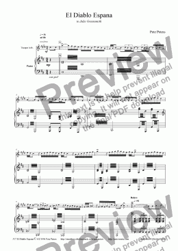 page one of El Diablo Espana (Trumpet version)