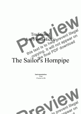 page one of The Sailor’s Hornpipe