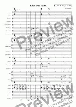 page one of Dies Irae Noir (orchestra)