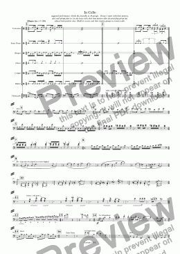 page one of In Cello (cello orchestra + percussion)