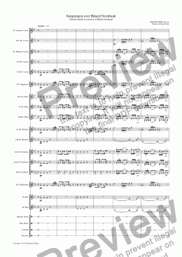 page one of Grieg: Sørgemarsj over Rikard Nordraak | Funeral March in memory of Rikard Nordraak (Brass Band)