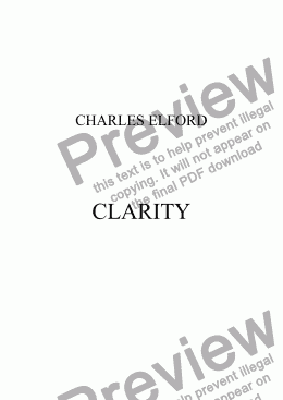 page one of CLARITY