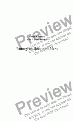 page one of Fantasy on Hector the Hero