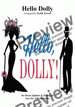 page one of Hello Dolly for Brass Quintet & Drum set (Jazz for 5 Brass Series)