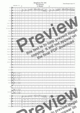 page one of Symphony No 104 The Esterhazy 4th movt. Rondo