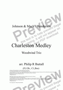 page one of Charleston Medley (Woodwind Trio)