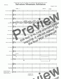 page one of Salvation Mountain Jubilation (Grade 2 Concert Band)
