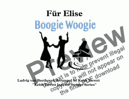 page one of Für Elise Boogie Woogie for Cello & Piano (Keith Terrett Jazz for Strings Series)