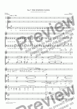 page one of *SONG CYCLE - ’WINDING RHYMES’ Vignette No.9 for SATB a cappella with Alto Solo - ’THE STATION CLOCK. Words: J. R. Heron