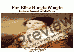 page one of Für Elise Boogie Woogie for Trombone Quintet