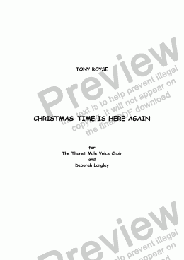 page one of Carol: Christmas-time is here again Male Voices