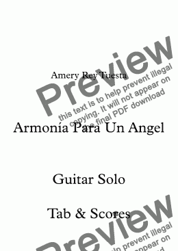 page one of Armonía Para Un Angel
