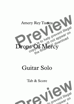page one of Drops Of Mercy