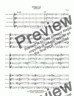 page one of Jitterbug Jump: Saxophone Quartet