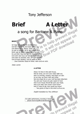 page one of Brief / A Letter