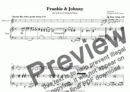 page one of Frankie & Johnny for French Horn & Piano